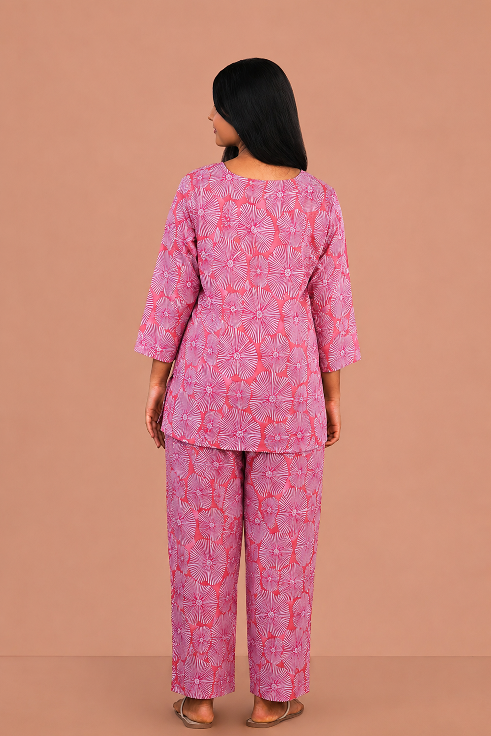 Image of Red Block printed lounge set