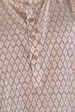 Image of Dusty Crème Silk Mens Kurta
