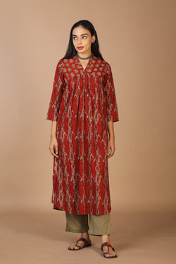 Collection of Kalamkari cottton kurta in a gallery layout