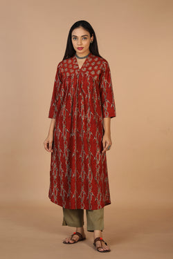 Collection of Kalamkari cottton kurta in a gallery layout