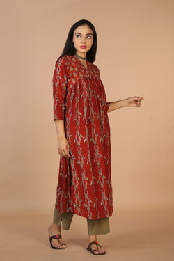 Collection of Kalamkari cottton kurta in a gallery layout