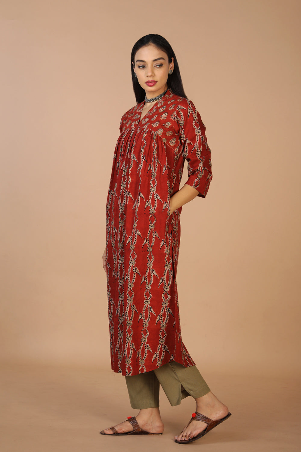 Collection of Kalamkari cottton kurta in a gallery layout