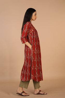 Collection of Kalamkari cottton kurta in a gallery layout