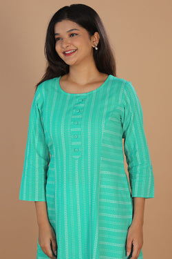 Collection of Woven princess line cotton kurti in a gallery layout