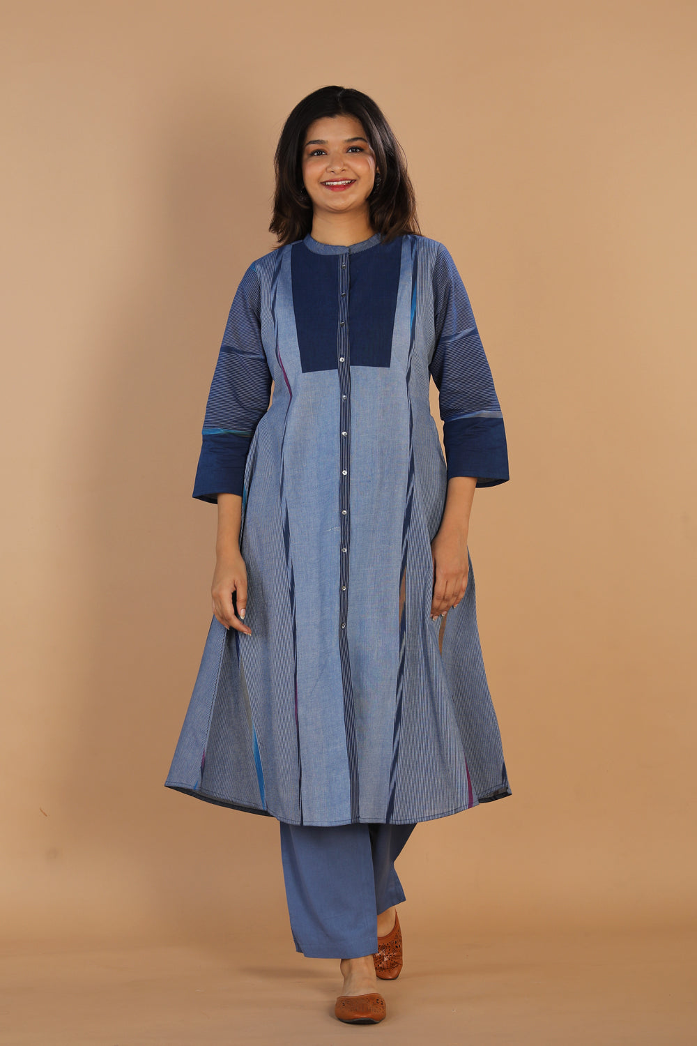 Collection of Woven striped cotton  kurti in a gallery layout