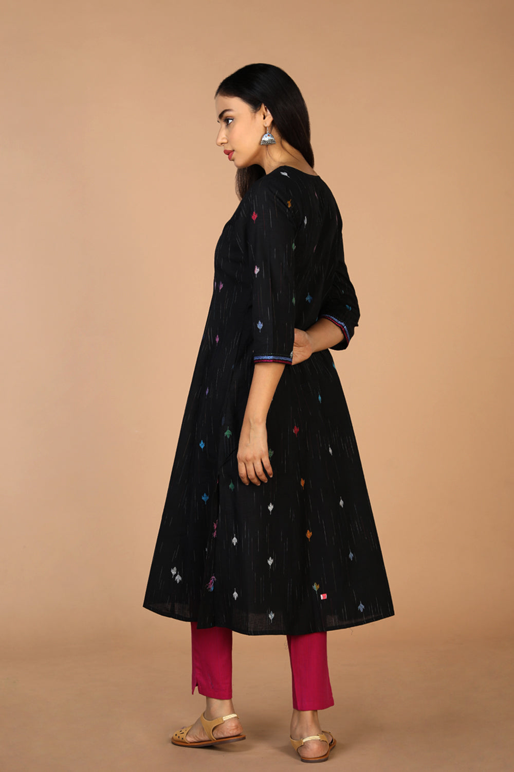 Collection of Embroidered princess line kurti in a gallery layout