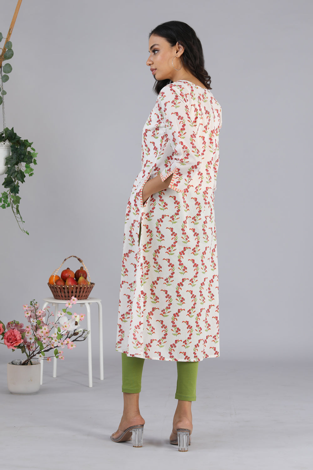 Collection of Hand block printed kurti in a gallery layout