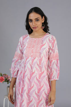 Collection of Block printed cotton kurti in a gallery layout