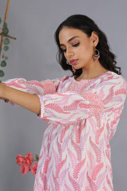 Collection of Block printed cotton kurti in a gallery layout