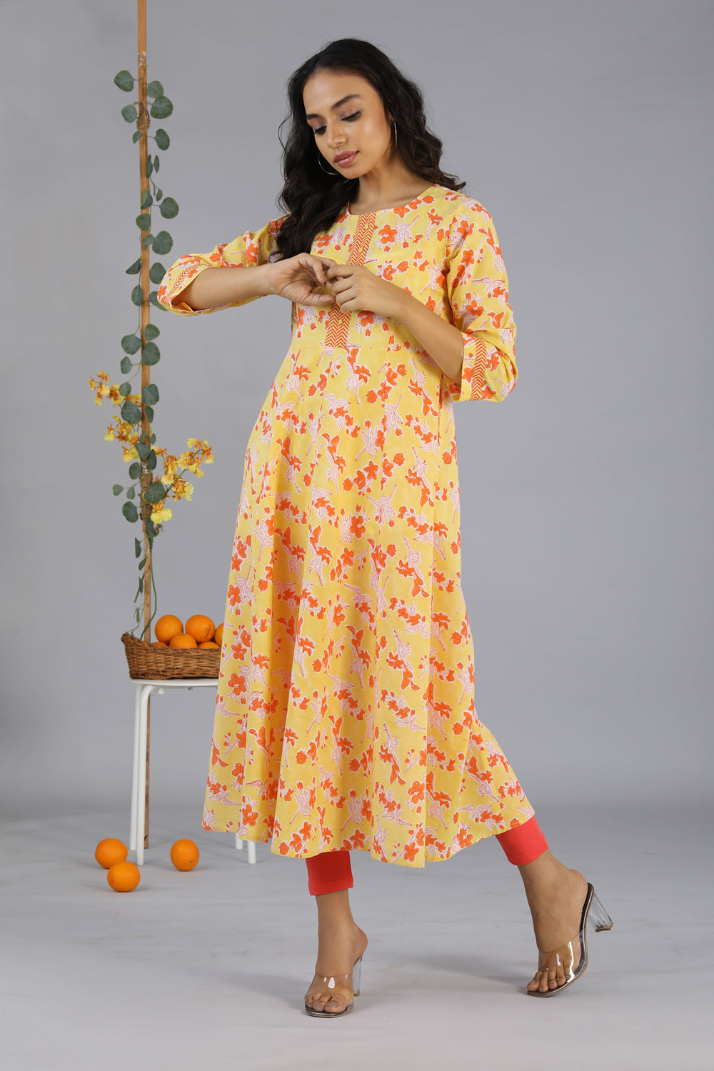 Collection of Handblock printed kurti in a gallery layout