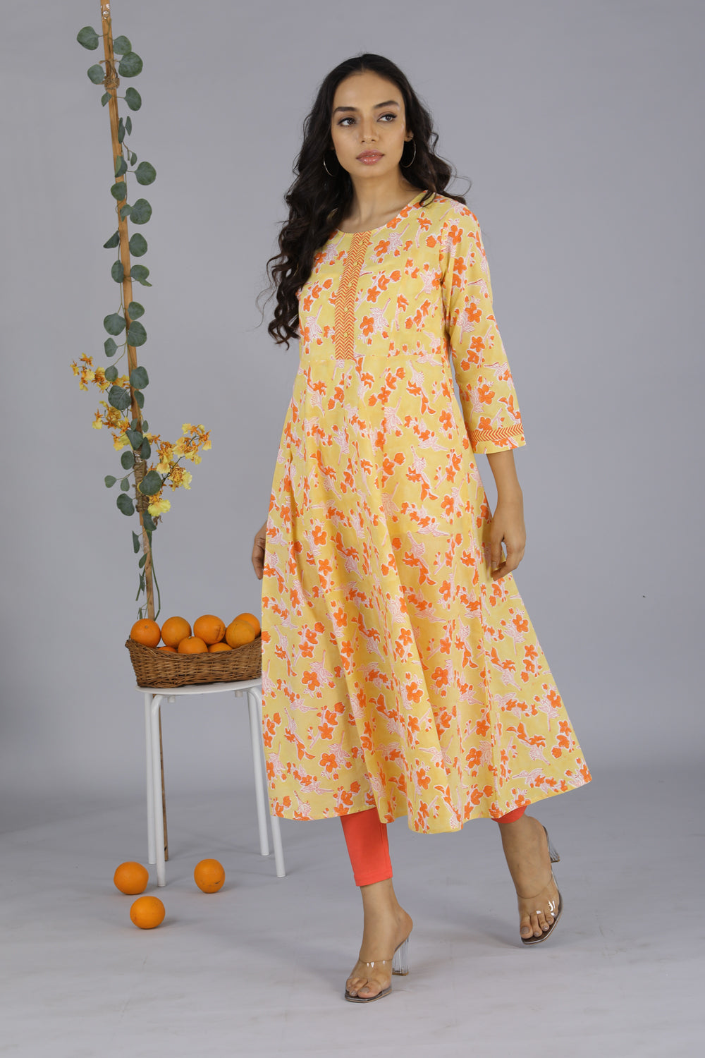 Collection of Handblock printed kurti in a gallery layout