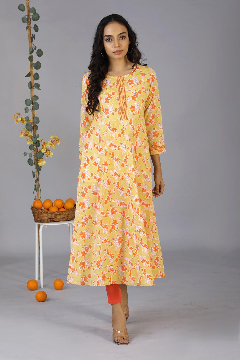 Collection of Handblock printed kurti in a gallery layout