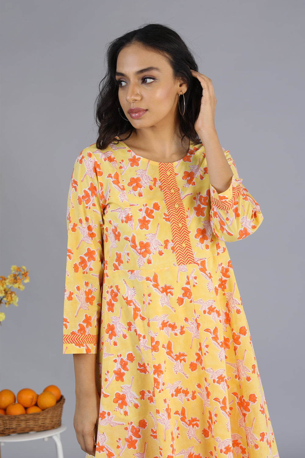 Collection of Handblock printed kurti in a gallery layout