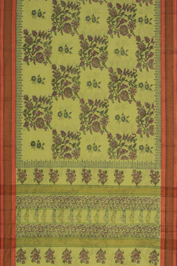 Collection of Hand block printed cotton saree in a gallery layout