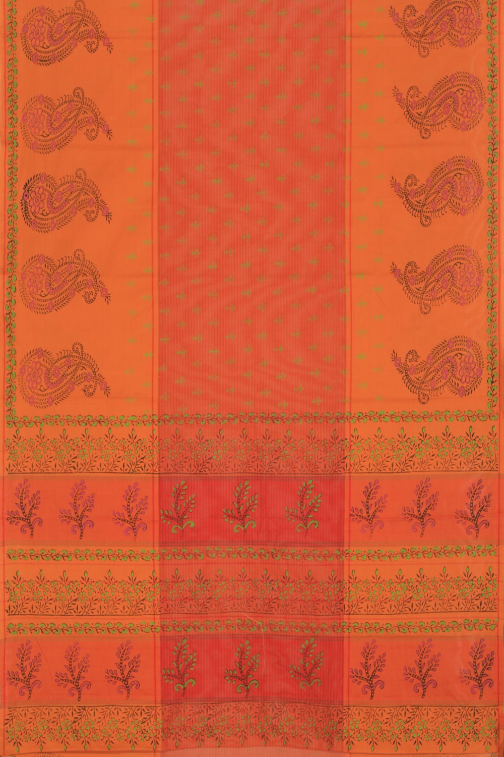 Collection of Hand block printed cotton saree in a gallery layout