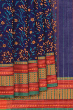 Collection of Hand block printed cotton saree in a gallery layout