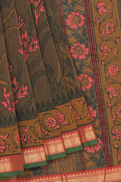 Collection of Hand block printed cotton saree in a gallery layout