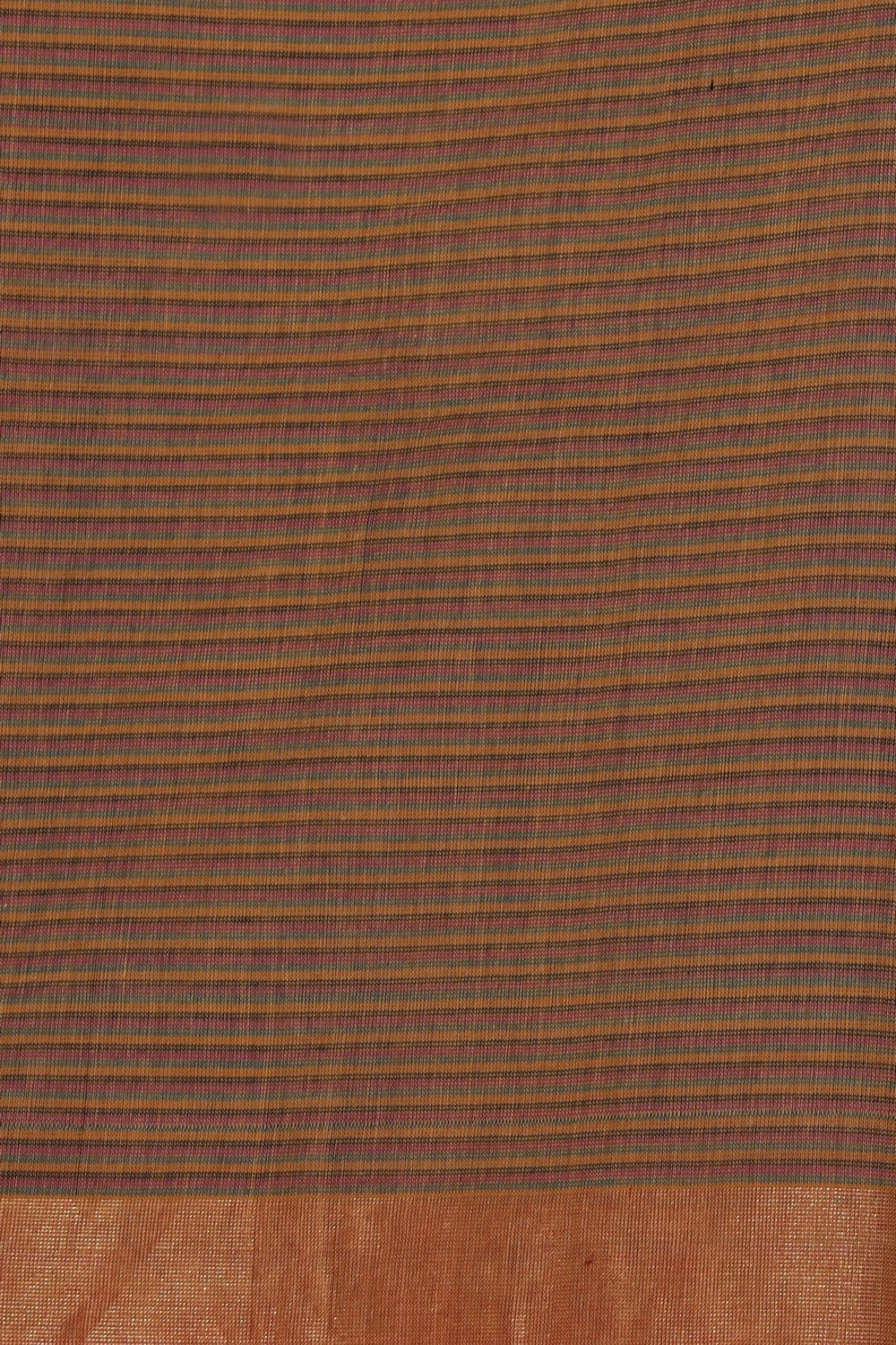 Image of Hand block printed cotton saree