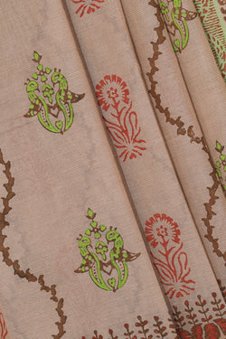 Collection of Hand block printed cotton saree in a gallery layout