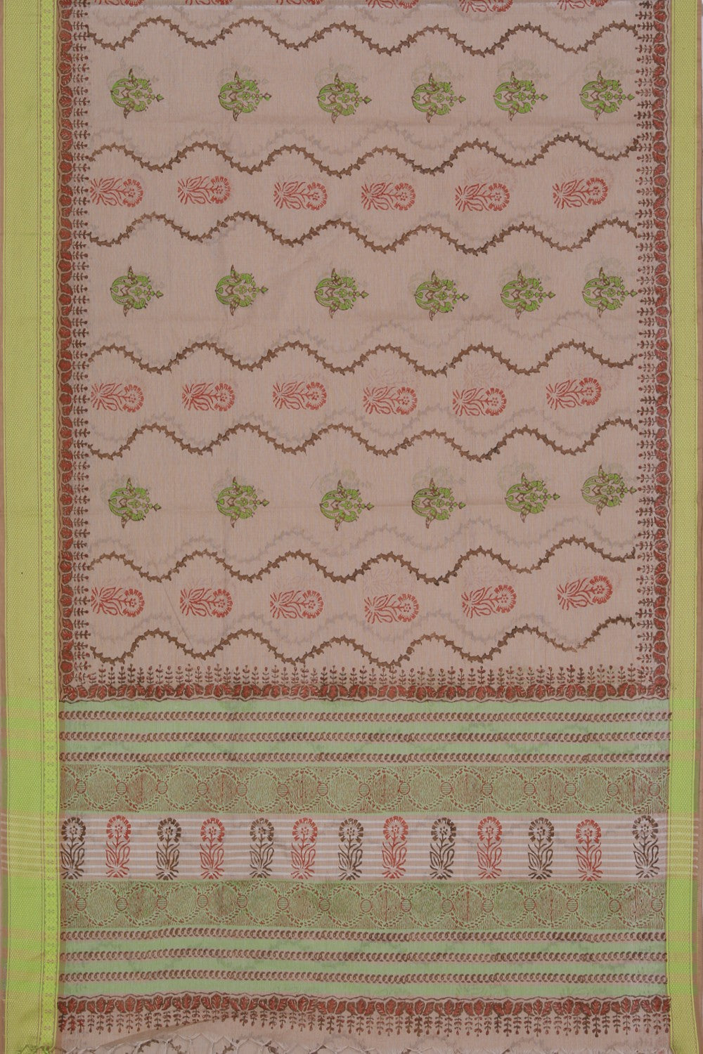 Collection of Hand block printed cotton saree in a gallery layout