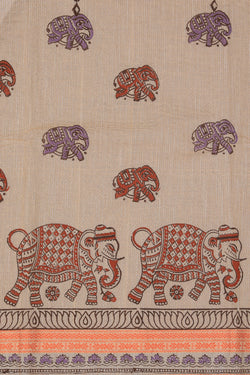 Collection of Hand block printed cotton saree in a gallery layout