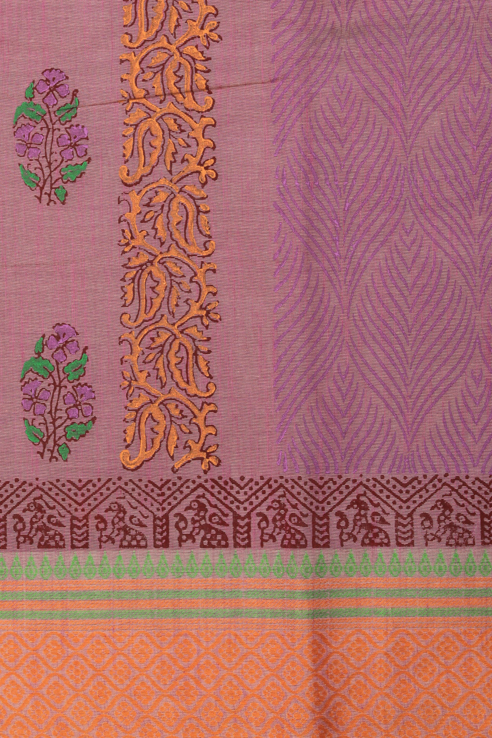 Collection of Hand block printed cotton saree in a gallery layout