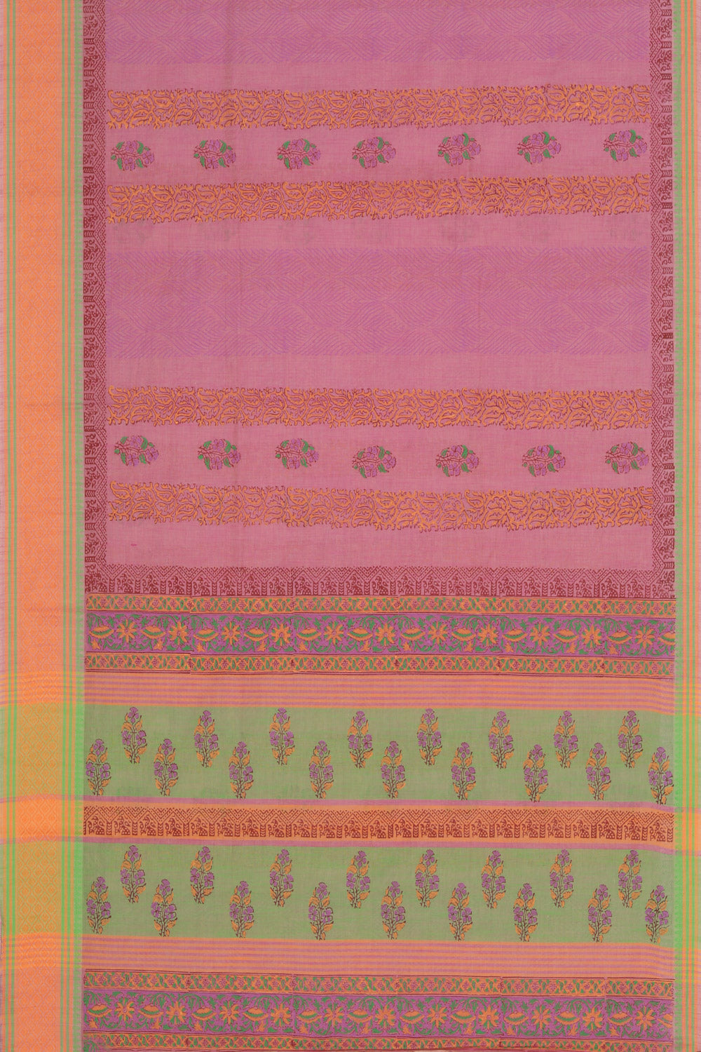 Collection of Hand block printed cotton saree in a gallery layout