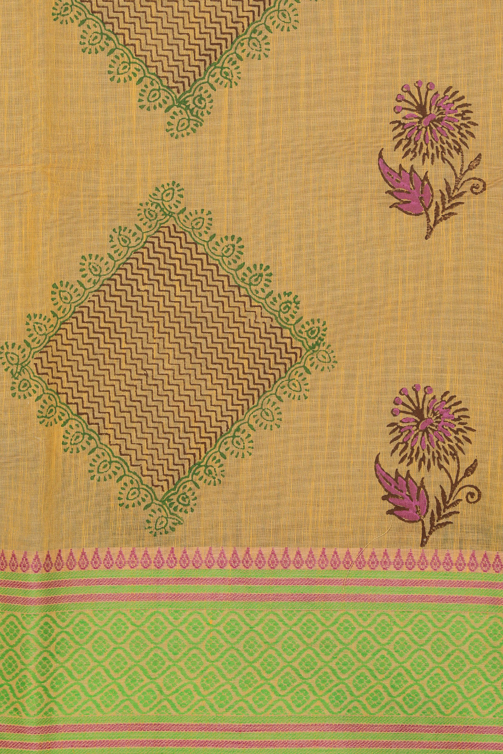 Collection of Hand block printed cotton saree in a gallery layout