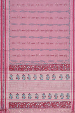 Image of Hand block printed cotton saree