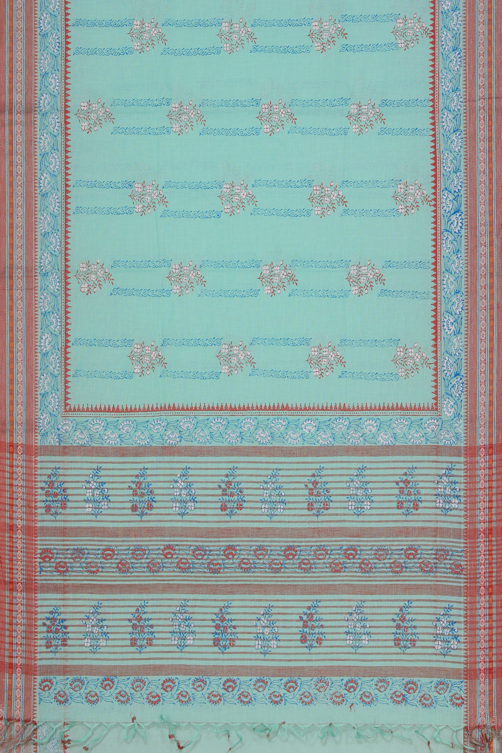 Collection of Hand block printed cotton saree in a gallery layout