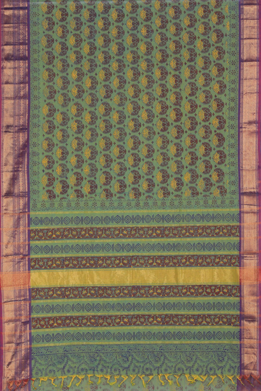 Collection of Hand block printed cotton saree in a gallery layout