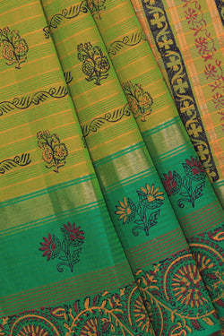 Collection of Hand block printed cotton saree in a gallery layout