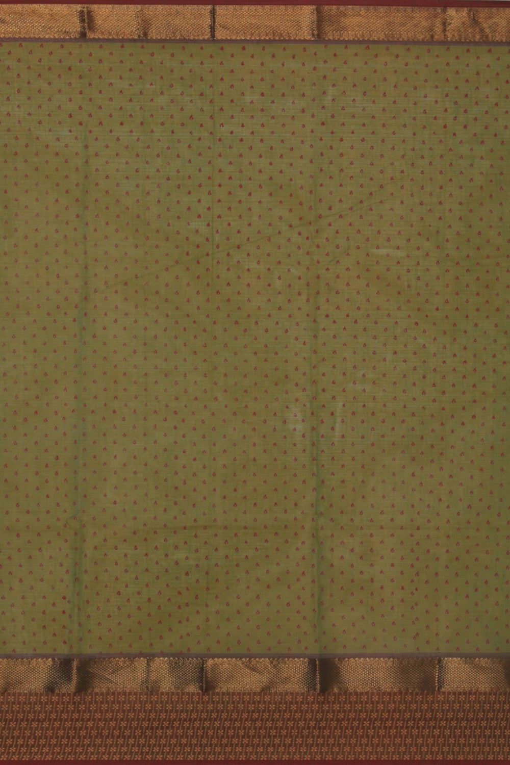 Image of Hand block printed cotton saree