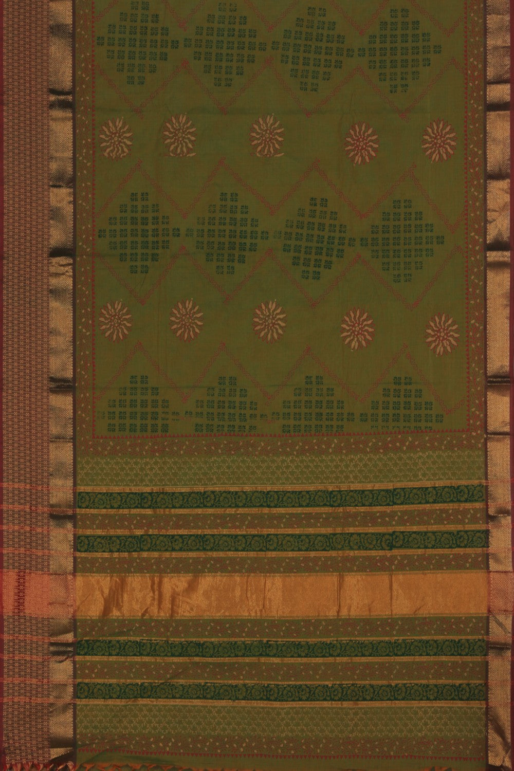 Collection of Hand block printed cotton saree in a gallery layout