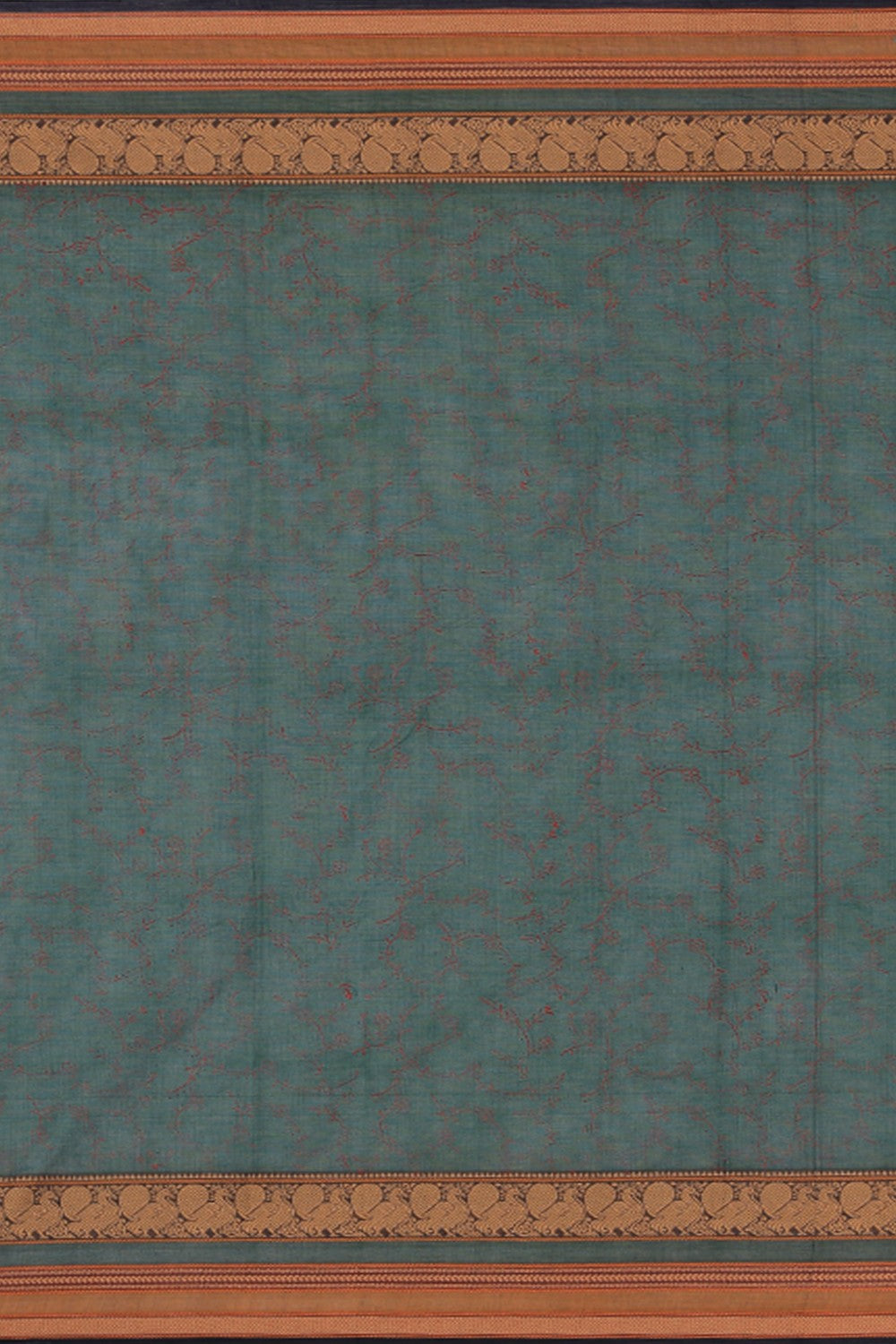 Image of Hand block printed cotton saree