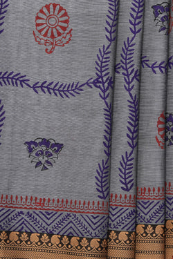 Collection of Hand block printed cotton saree in a gallery layout