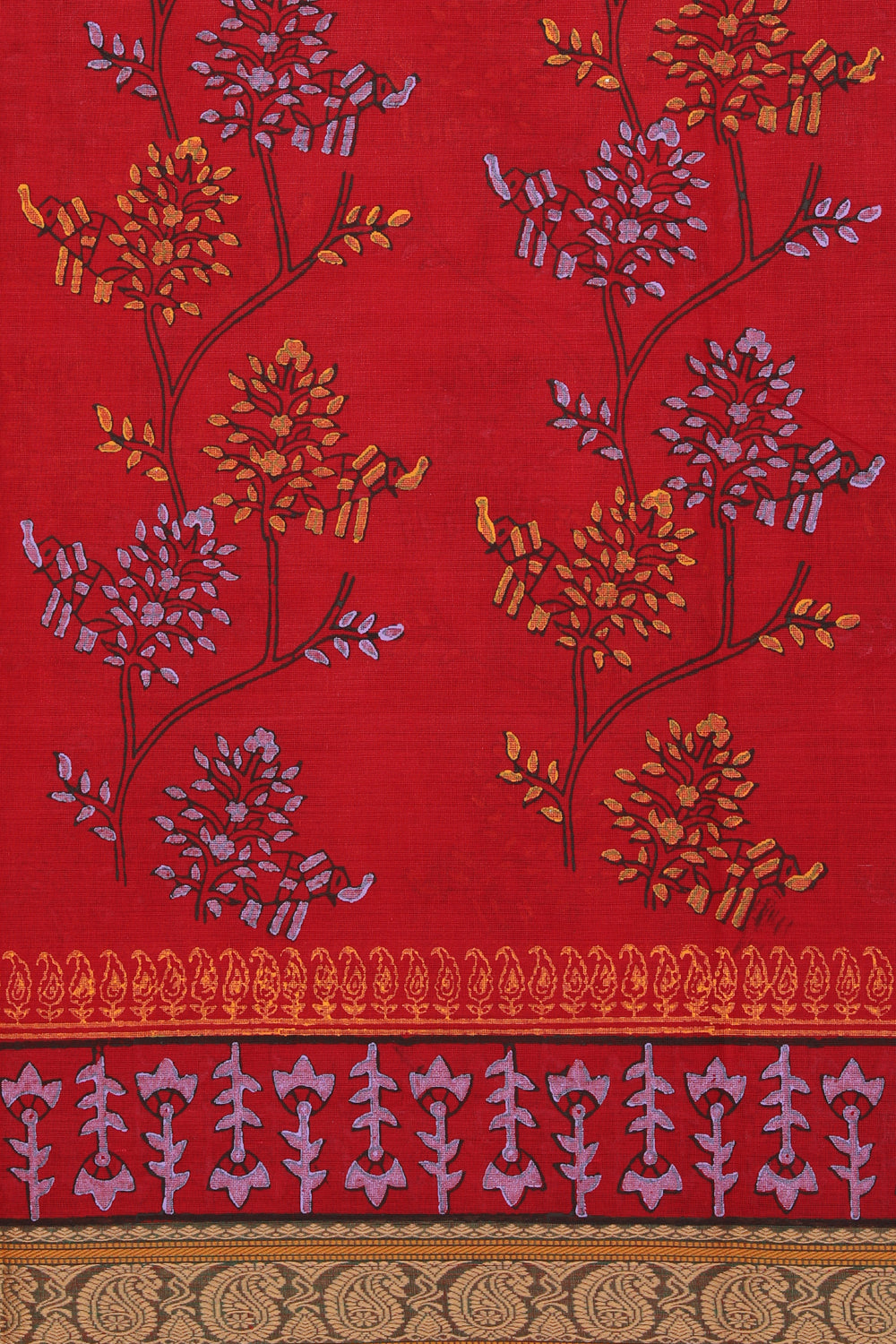 Collection of Hand block printed cotton saree in a gallery layout