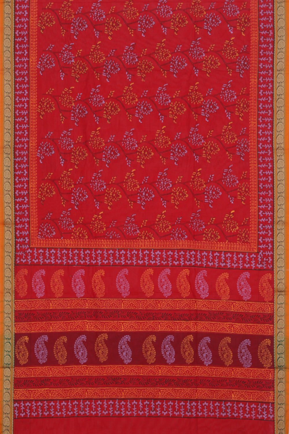 Collection of Hand block printed cotton saree in a gallery layout