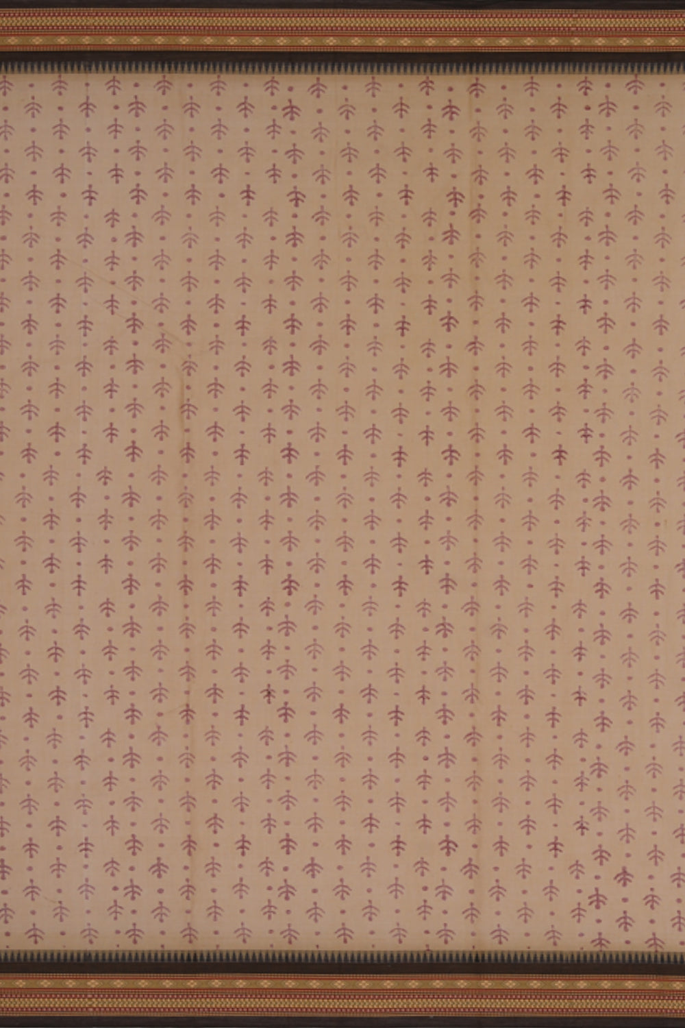 Image of Hand block printed cotton saree