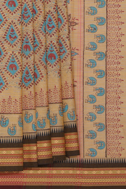 Collection of Hand block printed cotton saree in a gallery layout