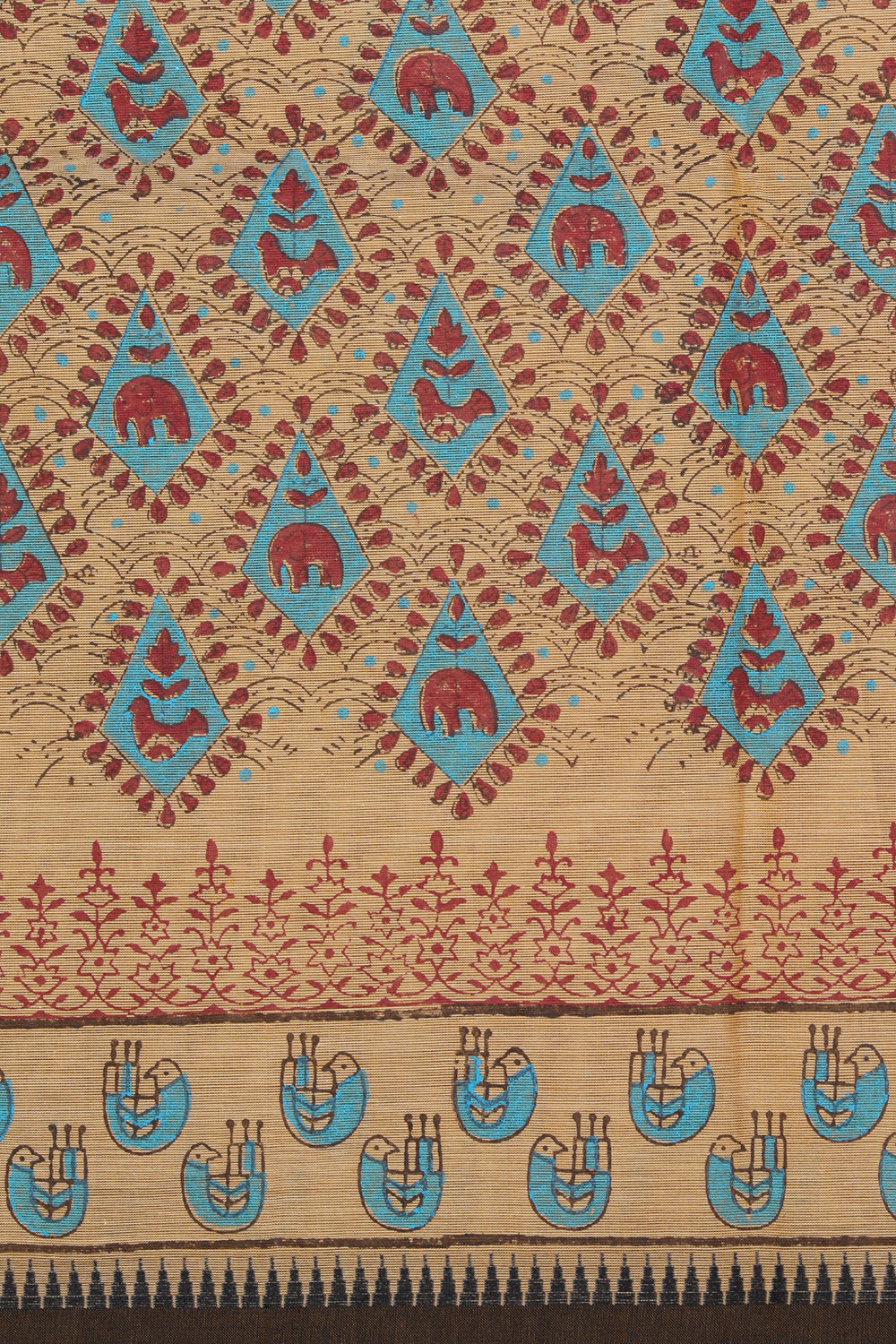 Collection of Hand block printed cotton saree in a gallery layout