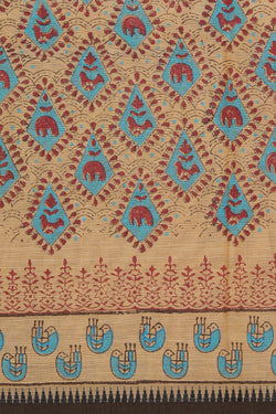 Collection of Hand block printed cotton saree in a gallery layout