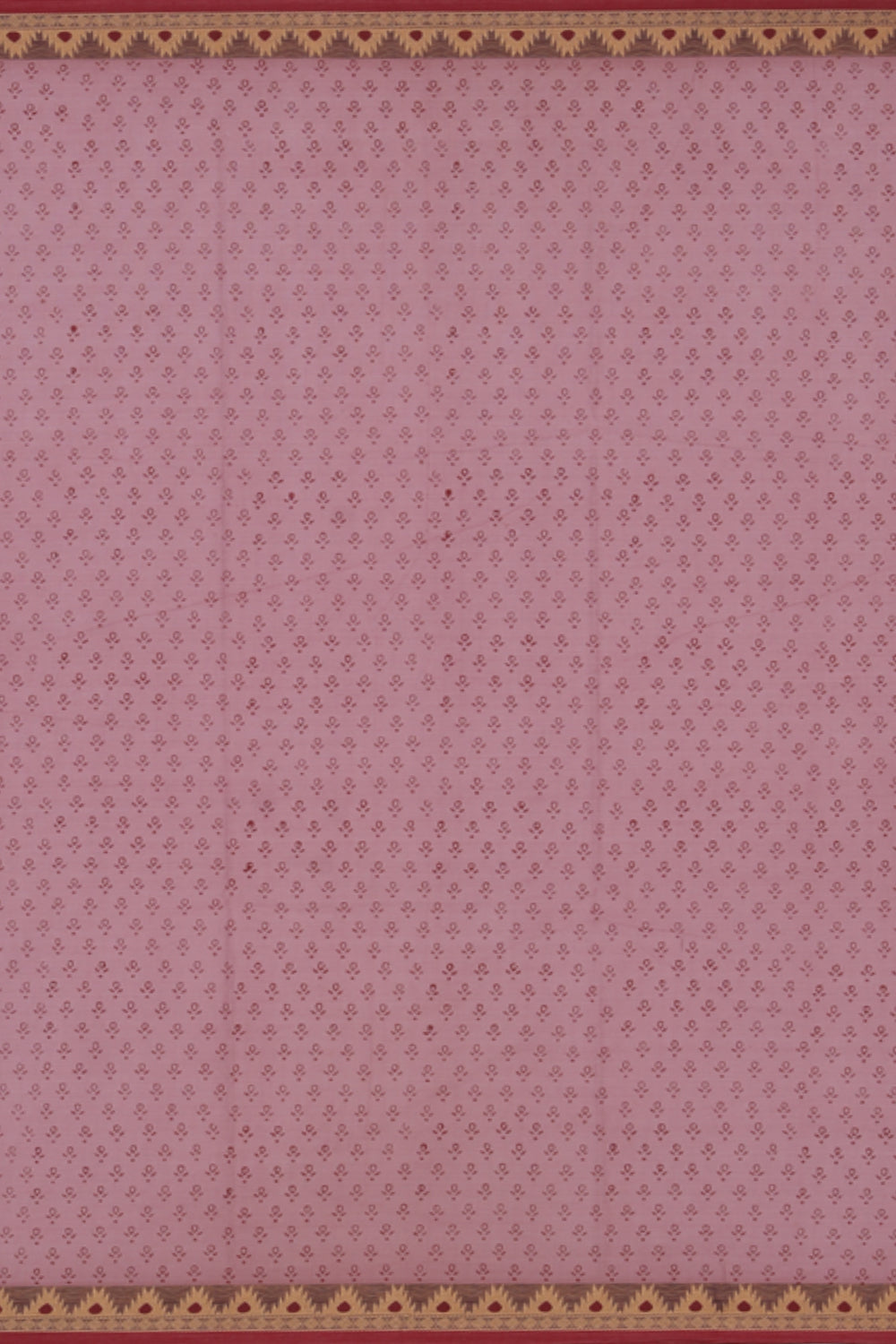 Image of Hand block printed cotton saree