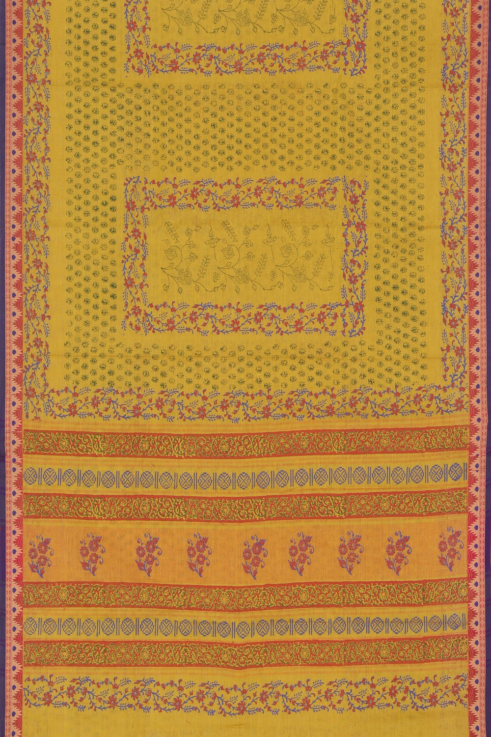 Collection of Hand block printed cotton saree in a gallery layout