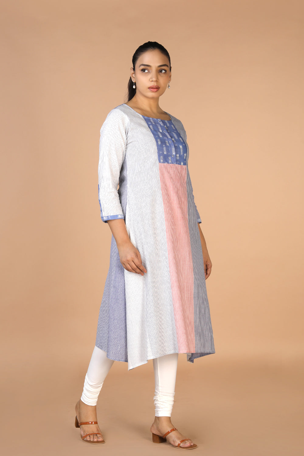 Steel blue cotton Kurti