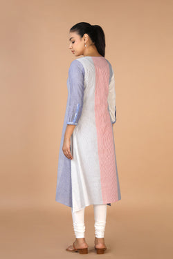 Image of Steel blue cotton Kurti