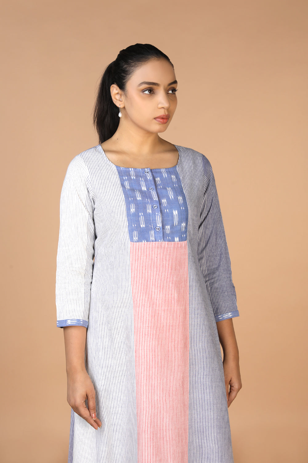 Steel blue cotton Kurti