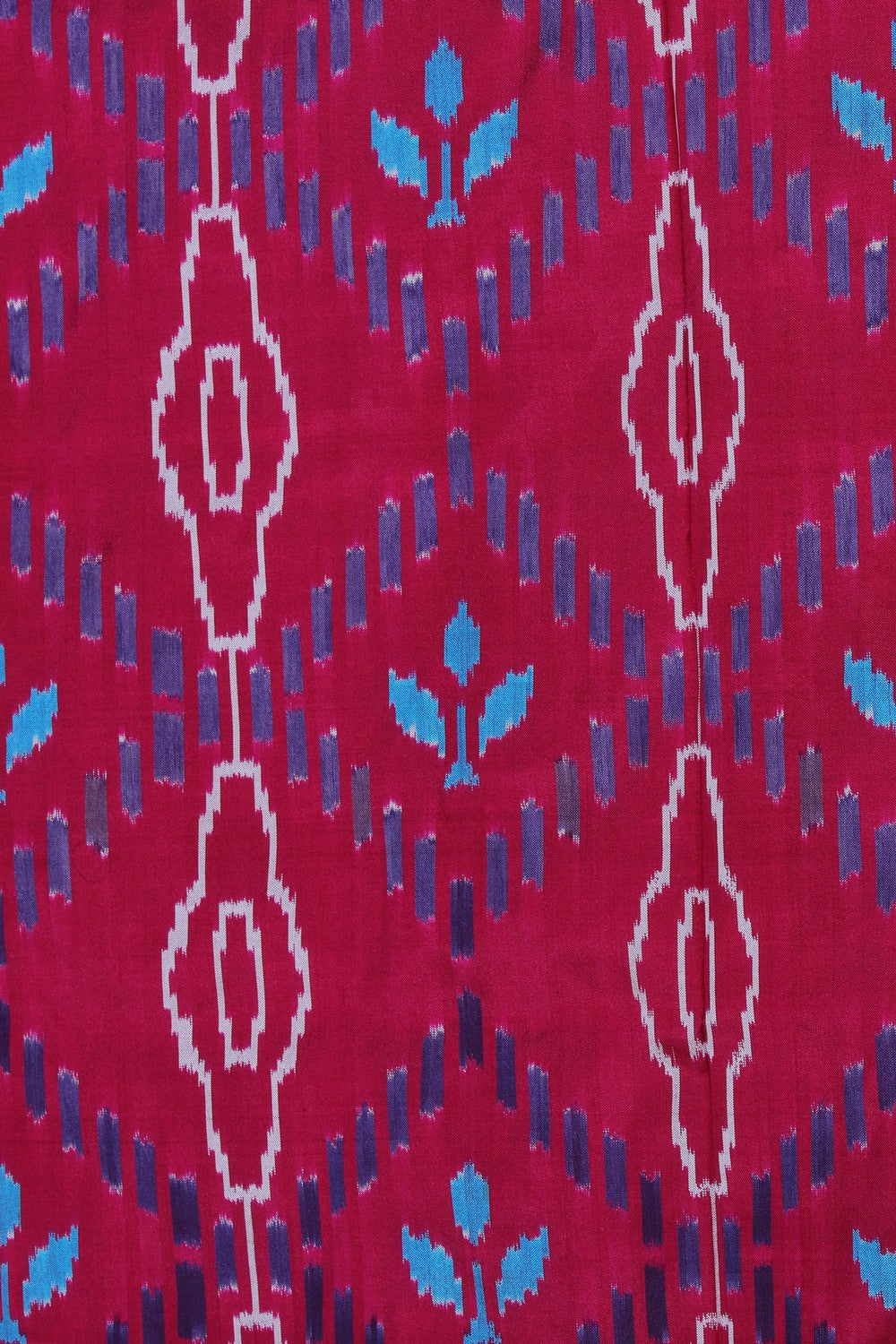 Image of Magenta Pochampally Silk Ikat Saree