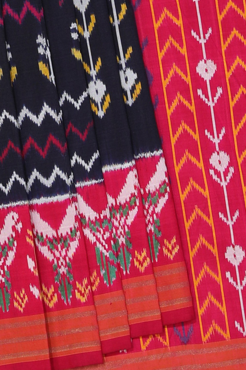 Collection of Pochampally Silk Ikat saree in a gallery layout