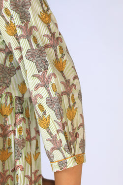 Image of Handblock Printed Tiered Dress